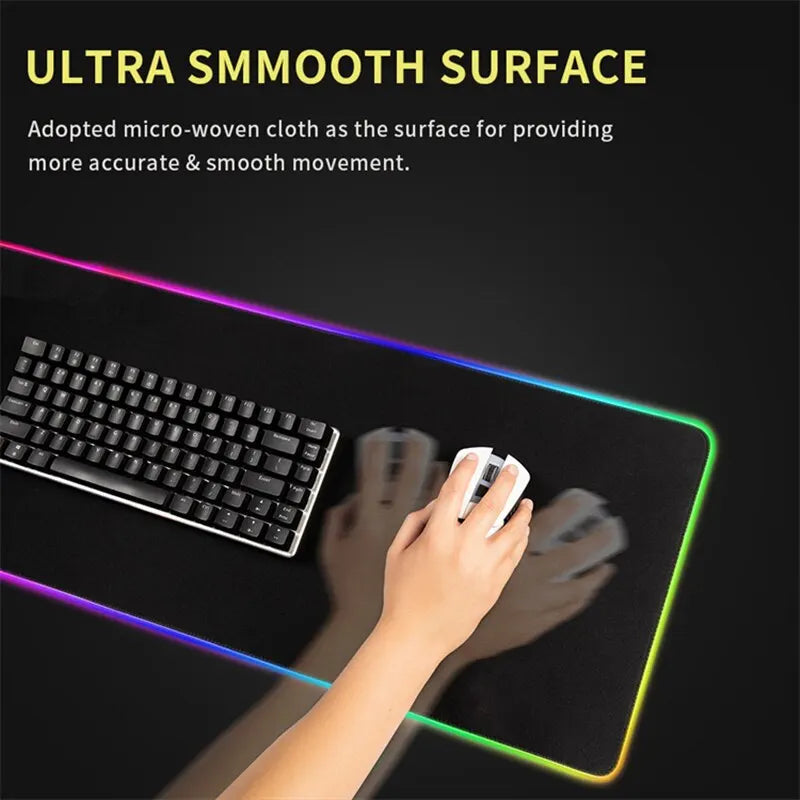 XXL Backlit Dragon Gaming Desk Mat – HD Flexible RGB Mouse Pad 🐉🔥🎮