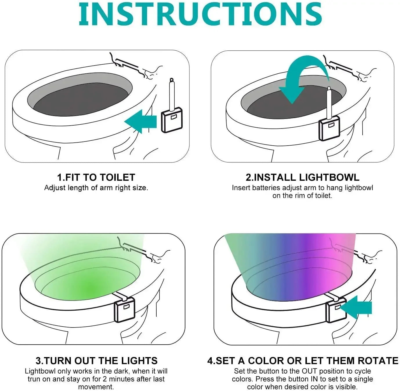 RGB Motion Sensor Toilet Light – Auto Night Light for Bathroom 🚽✨