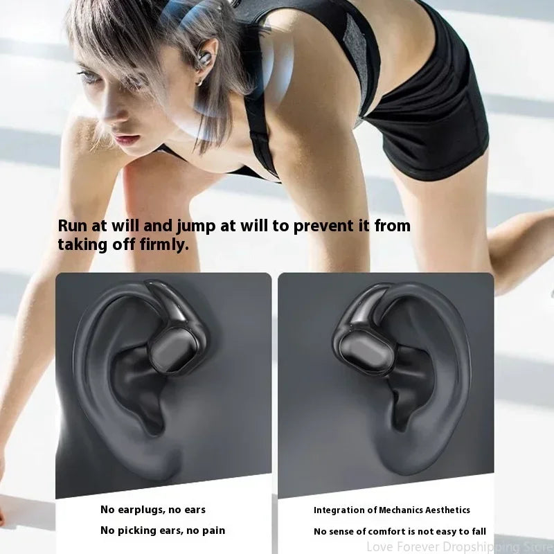 🎧 Wireless Bone Conduction Earphones – Open-Ear Audio with Ultimate Comfort!