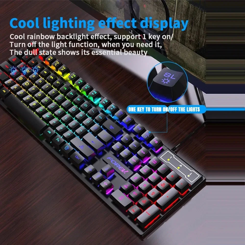 🎮 Forev™ RGB Mechanical Gaming Keyboard & Mouse – Precision & Performance