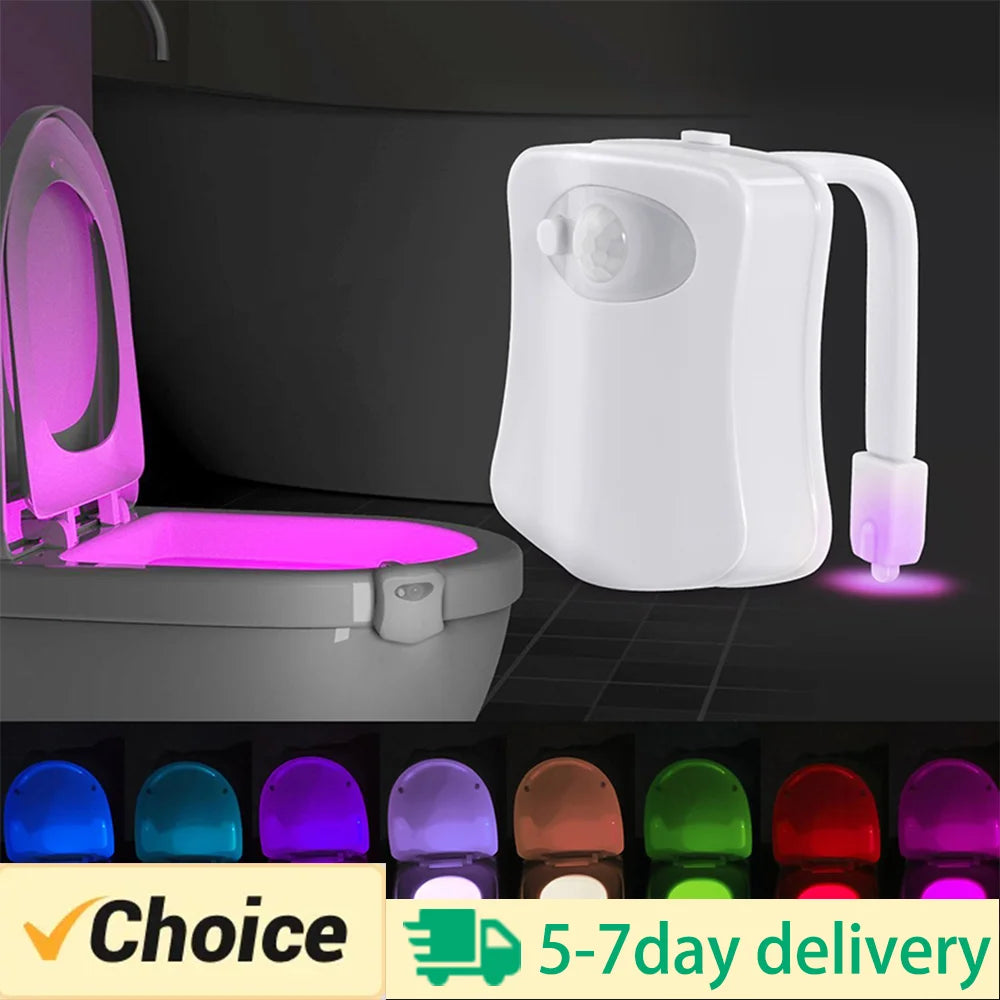 RGB Motion Sensor Toilet Light – Auto Night Light for Bathroom 🚽✨