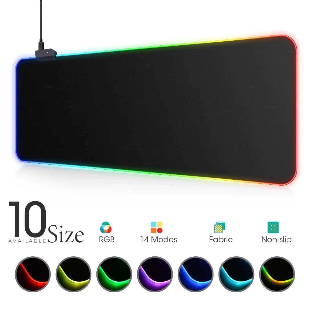 RGB Gaming Desk Mat – Waterproof & Flexible XL Mouse Pad 🎮✨