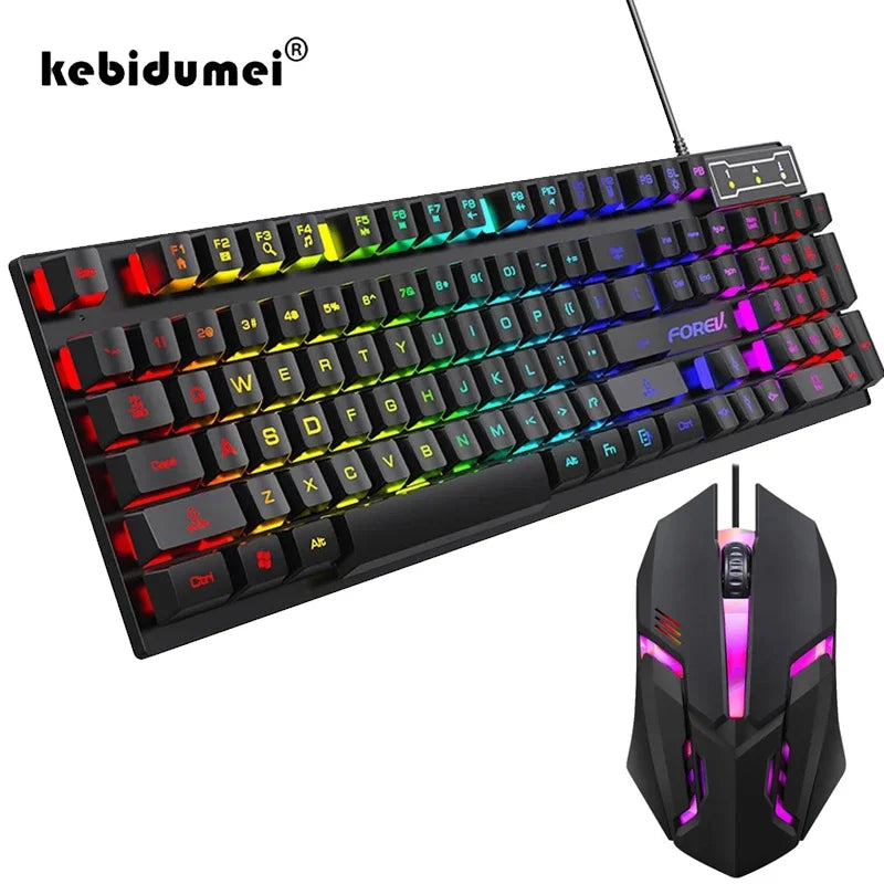 🎮 Forev™ RGB Mechanical Gaming Keyboard & Mouse – Precision & Performance